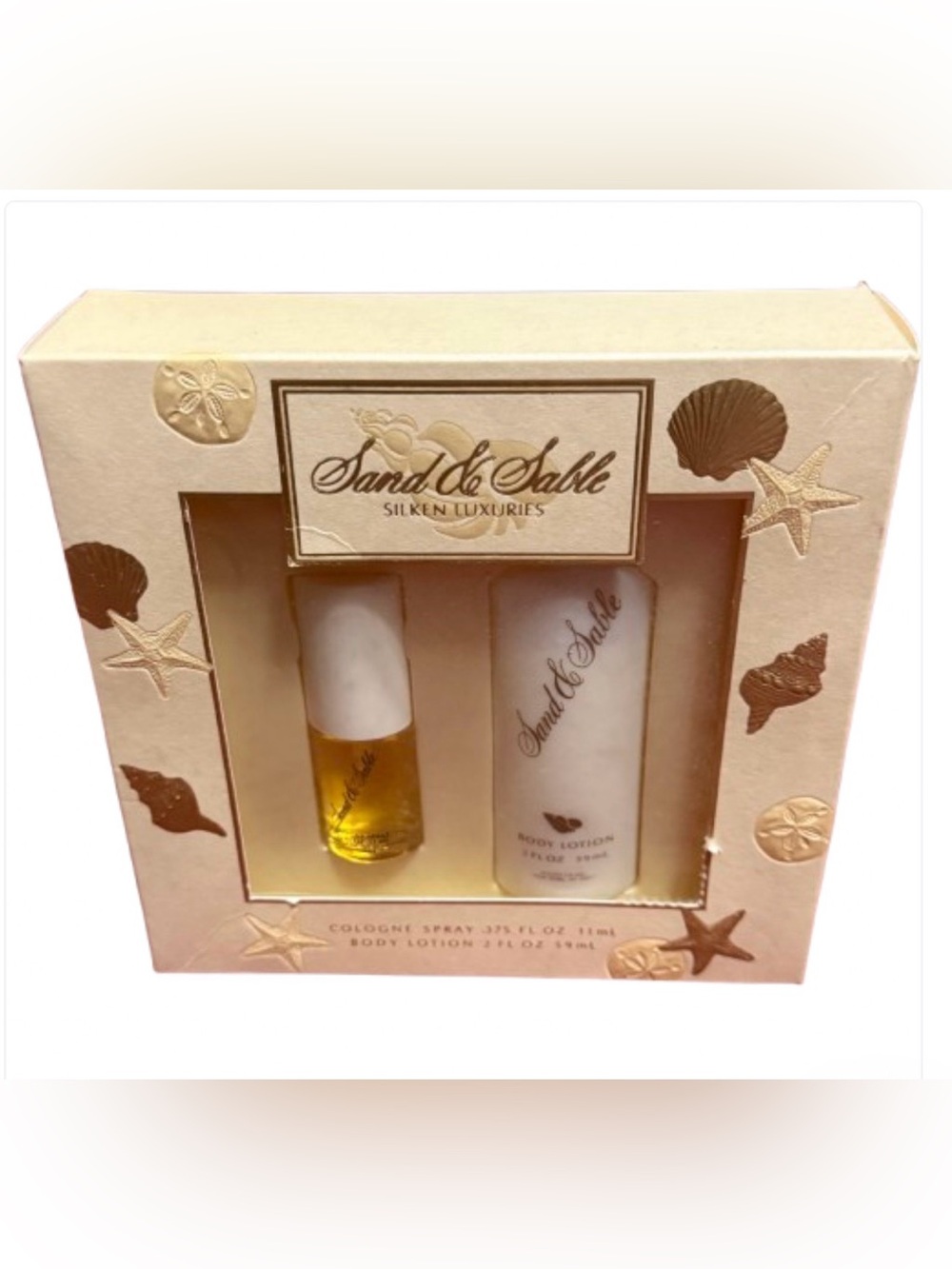 Sand & Sable Coty Set Cologne Spray .375 Body Lotion 2 Oz NEW